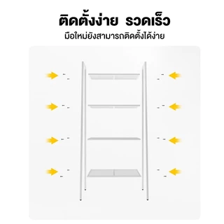 JJM ชั้นวางของ 5/4/3 ชั้น ชั้นอเนกประสงค์น สไตล์นอร์ดิก สามารถรับน้ำหนักได้เยอะ 150KG ของแต่งบ้าน