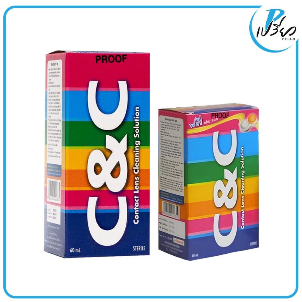 CANDC ซี&ซี น้ำยาล้างคอนเเทคเลนส์ น้ำยา C&C 30 ml / 60ml น้ำยาเเช่คอนเเทคเลนส์ (มีให้เลือก 2 ขนาด)