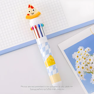 24Hr ปากกาหลายสี 10สี ปากการูปอาหาร 10C pen ปากการูปแฮมเบอร์เกอร์ ปากการูปขนมปัง ปากการูปพิซซ่า ปากการูปเฟรนช์ฟราย