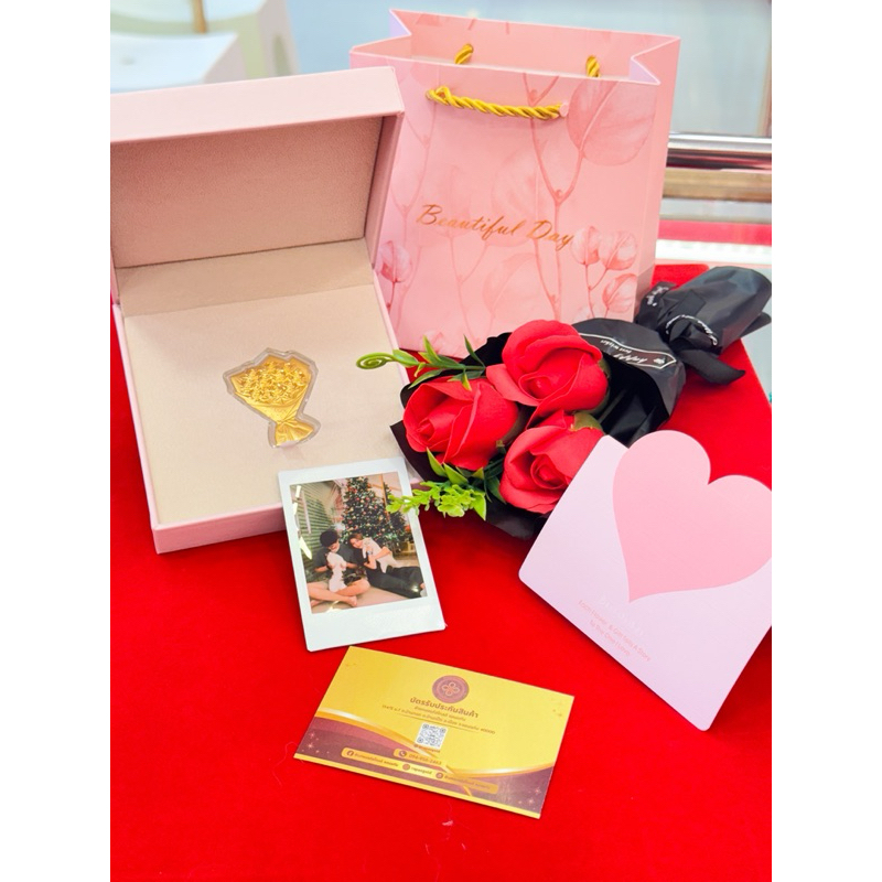 ห้างทองรภัสโกลด์ - ทองแท่ง 0.3 กรัม พร้อมกล่องครบเซ็ท