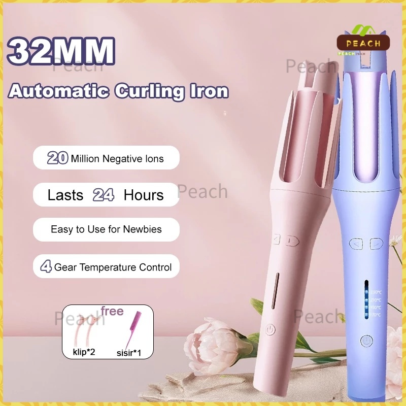ม้วนผมอัตโนมัติ เครื่องม้วนผม32mm ที่ม้วนผมลอน 32mm ความร้อนผมอย่างรวดเร็ว จัดแต่งทรงผมติดทนนาน ส่งมาจากกรุงเทพฯ