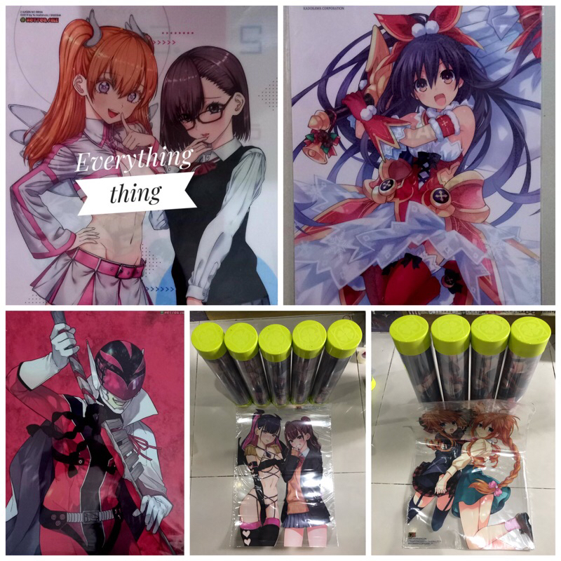 รักพิมพ์ luckpim 2.5 มิติริริสะ Date a live encore แผ่นโปสเตอร์ใส Clear Poster แฟ้มใส (สินค้าใหม่)