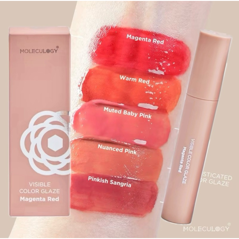 Moleculogy VISIBLE COLOR GLAZE Lip Tint (Nuanced Pink)