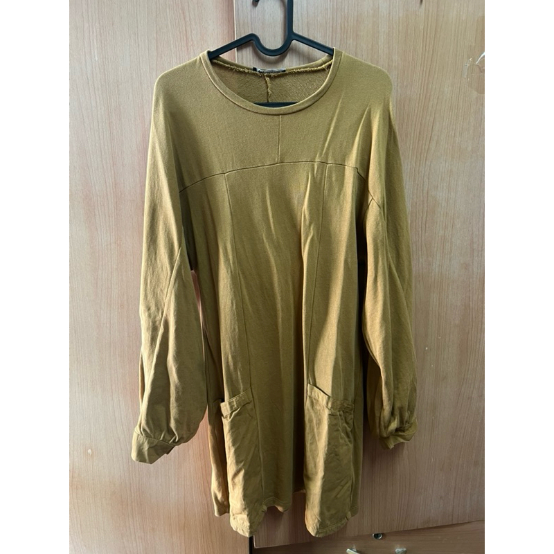 Used like 🆕 ส่งต่อสภาพนางฟ้า Zara dress สีเหลืองนำ้ตาล size s งานแท้ 💯 จาก shop siam paragon