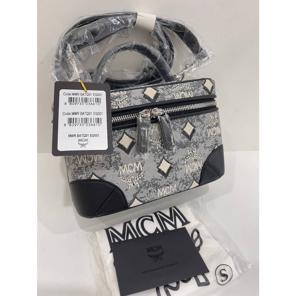 MCM Vintage Monogram Jacquard Rockstar Vanity Bag