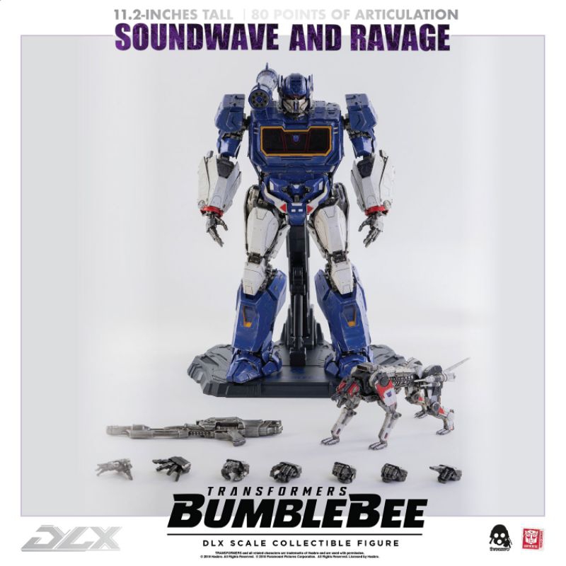 Threezero Transformers: BUMBLEBEE " DLX SOUNDWAVE AND RAVAGE " [ Genuine authentic figure ✅ ]
