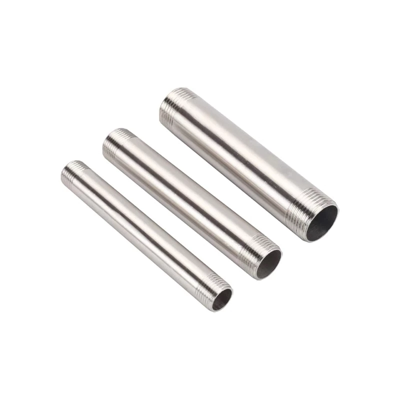 ท่อสั้นสแตนเลส 304 เกลียว 2ข้าง ขนาดความยาว 40mm-300mm(4''-6'')