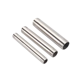 ท่อสั้นสแตนเลส 304 เกลียว 2ข้าง ขนาดความยาว 40mm-300mm(4''-6'')
