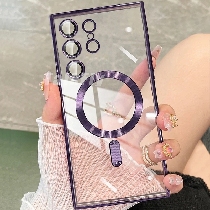 เคส ชาร์จได้ S25Ultra/S23Ultra/S22Ultra พร้อมเลนส์กล้อง สำหรับ SAMSUNG S23 S24 S22 S25 Plus/Ultra กันเลนส์กล้อง 006