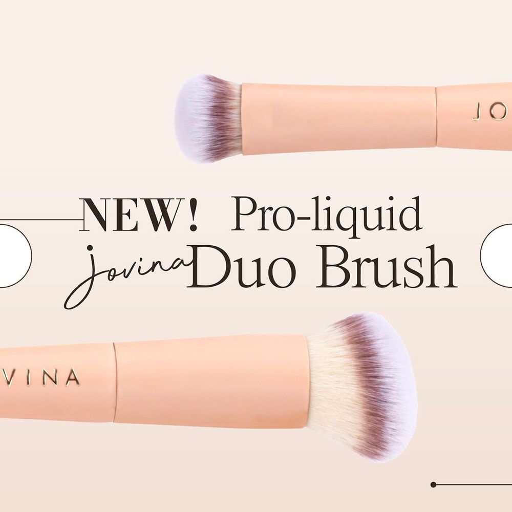 (พร้อมส่ง/ของแท้) Jovina Pro-Liquid Duo Brush สำหรับลงรองพื้น และคอนซีลเลอร์ 2 In 1