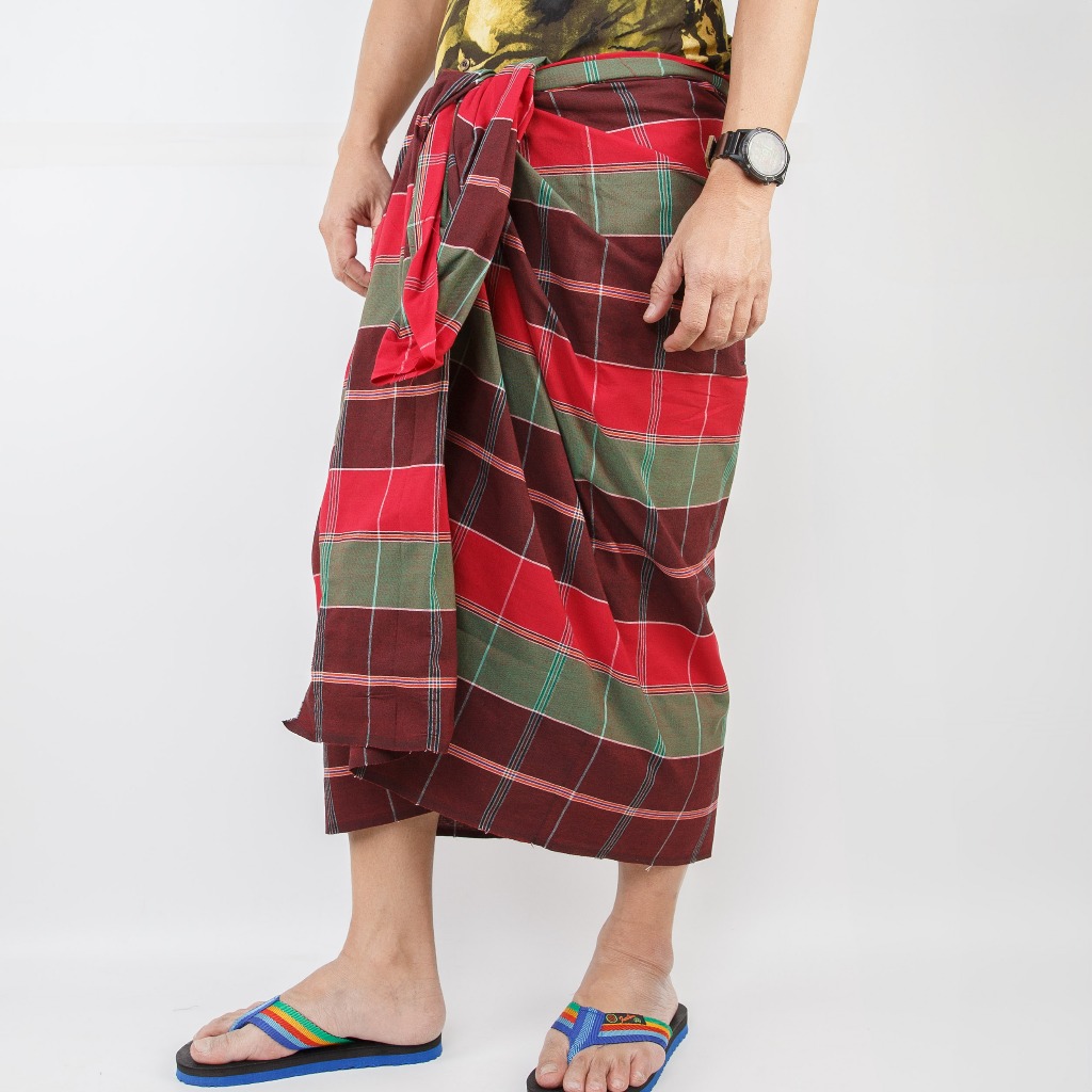 ผ้าโสร่ง โสร่งอีสาณ โสร่งหางกระรอก ผ้าฝ้ายหางกระรอก มุสลิมใส่ได้ ลองจี่พม่าใส่ได้
