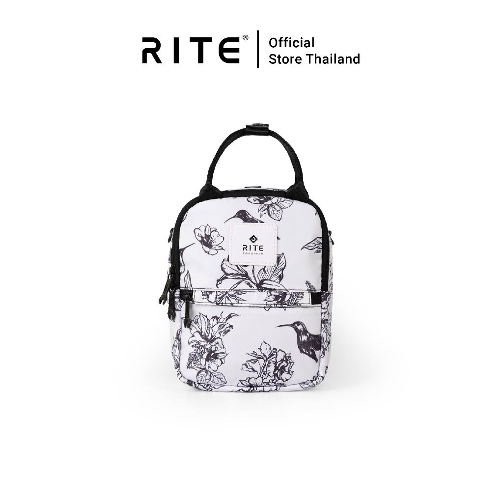 RITE FLOWER SERIES(V3) X Fo Fellow : dual purpose small backpack : Gray Flower and Bird เป้/สะพายข้า
