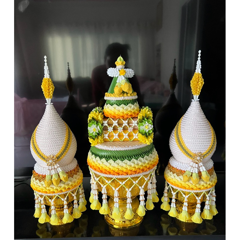 ชุดพานธูปเทียนแพ พานพุ่มสักการะ
