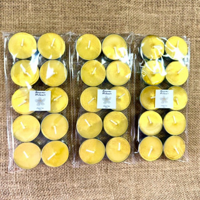 เทียนทีไลท์กลิ่นดอกโมก กลิ่นจริง จุดได้นาน 4 ชั่วโมง Moke Flower Candles ส่งไว รูปที่ 2