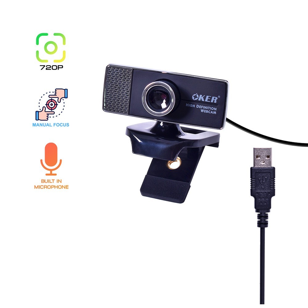 OKER กล้องเว็บแคมหัวเสียบ USB  WEB CAMERA HD WEBCAM T299