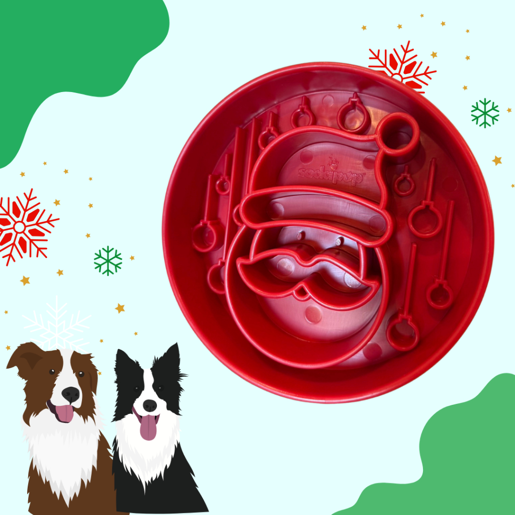 SodaPup Santa ebowl SLOW FEEDER ชามอาหารสุนัข (7131)