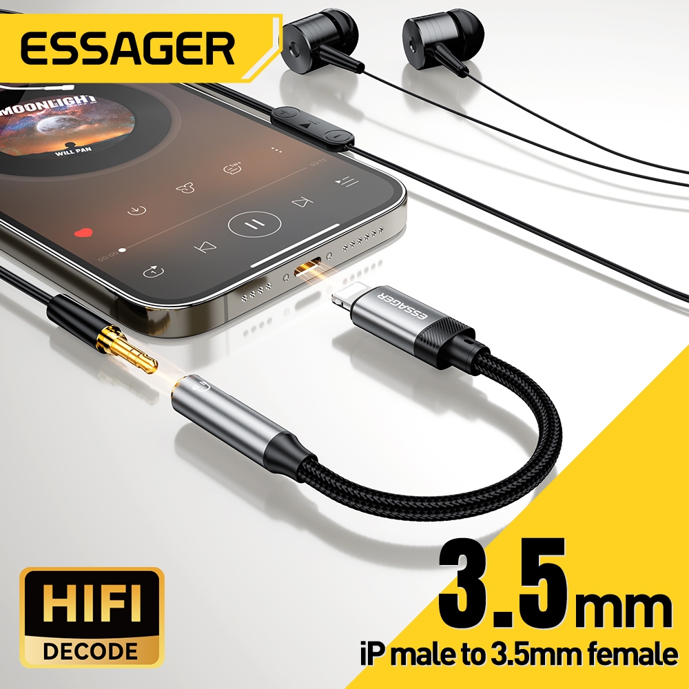 Essager อะแดปเตอร์หูฟัง  3.5MM Type C ios