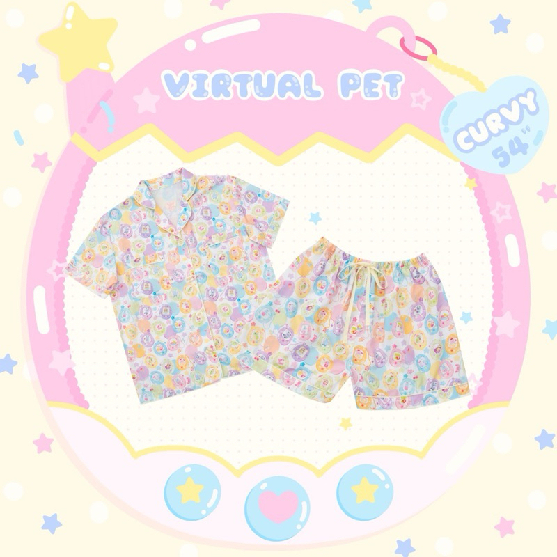 [SHORT SET] VIRTUAL PET | ชุดนอนลายสัตว์เลี้ยงน่ารัก แขนสั้น ขาสั้น