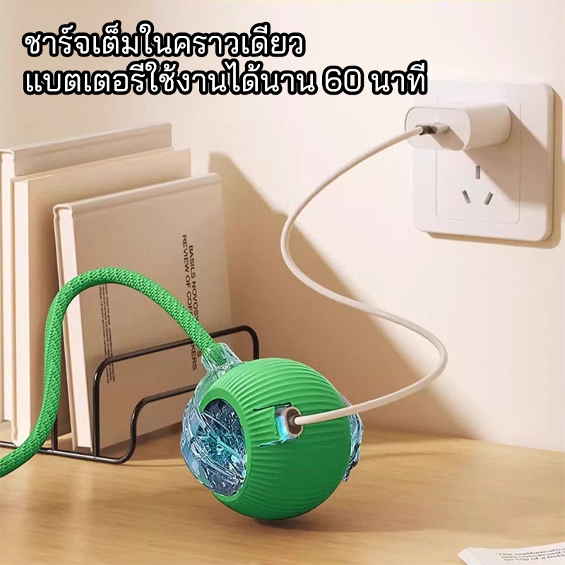 ลูกบอลแมว บอลอัตโนมัติ หมา สัตว์เลี้ยงสุนัข สมาร์ทไฟฟ้า หมุนได้ ของเล่นโต้ตอบ - รูปที่ 5