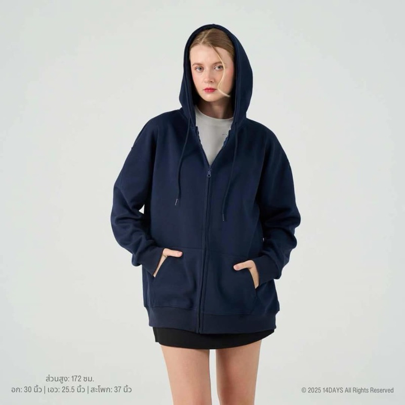 รุ่น Hoodie เสื้อคลุม Over Size ทรงสวย ใส่สบาย