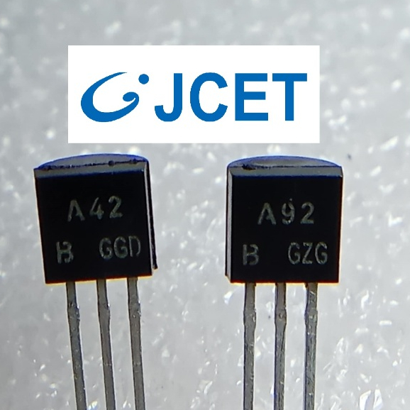 10ตัว  A42 A92 MPSA42 MPSA92 ขาทองแดง  ยี่ห้อ CJ ( JCET ) Transistor TO-92