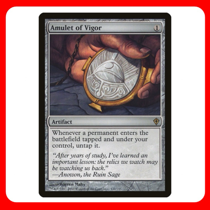 [MTG] Amulet of Vigor [WWK] [ARTIFACT] [RARE] [NORMAL] [ENG] (การ์ดเมจิค / Magic the Gathering) [EDH