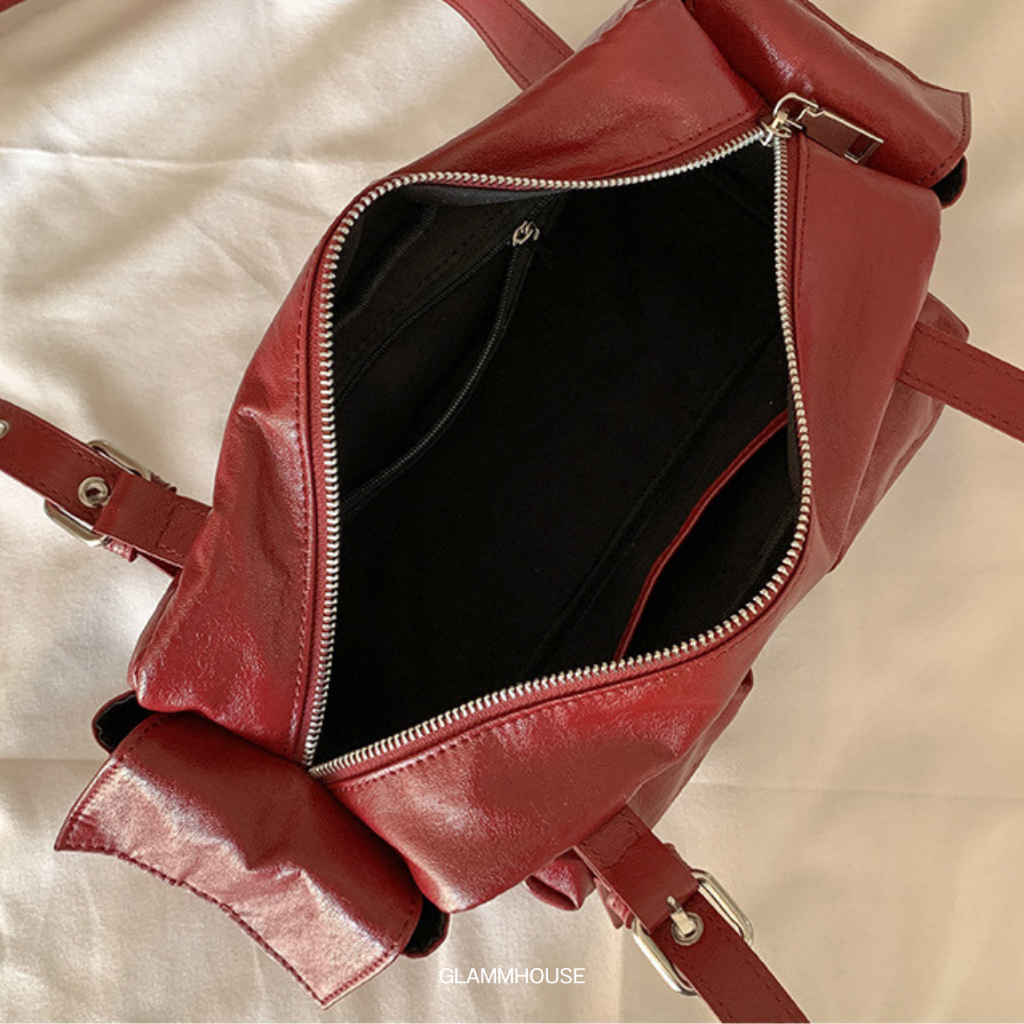 Glammhouse - Jennifer bag กระเป๋าสะพายหนังทรง cargo สายปรับเหลายระดับ กระเป๋าจุได้เยอะ ใบนี้น่ารัก Everydaylook แบบสุดๆ