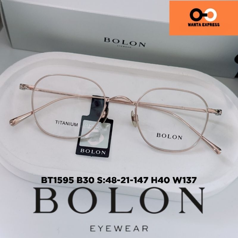 BOLON TITANIUM BT1595 แท้ กรอบแว่นตาผู้หญิง พร้อมเลนส์ ตัดแว่น สายตาสั้น ยาว แว่นกรองแสง บลูบล็อก ออโต้ สั่งตัดเลนส์
