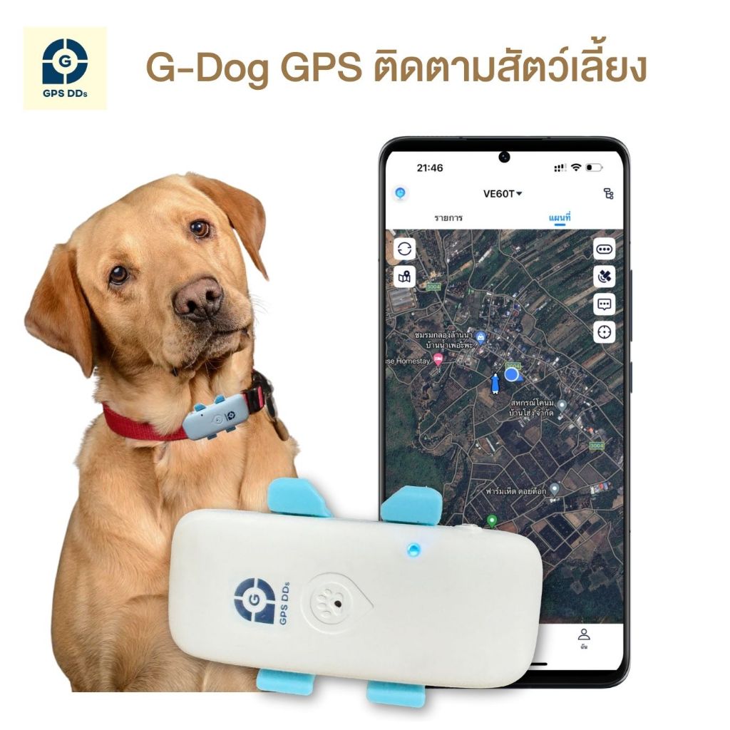 G-Dog GPS ติดตามสัตว์เลี้ยง แบบยึดปลอกคอ ติดตามป้องกันสัตว์เลี้ยงหลงทาง มีเสียงช่วยให้ติดตามง่าย