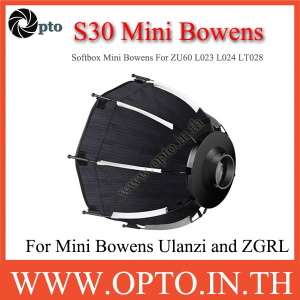 S30 Mini Bowens Softbox With Grid For ZU60 L023 L024 Y150 Y150S