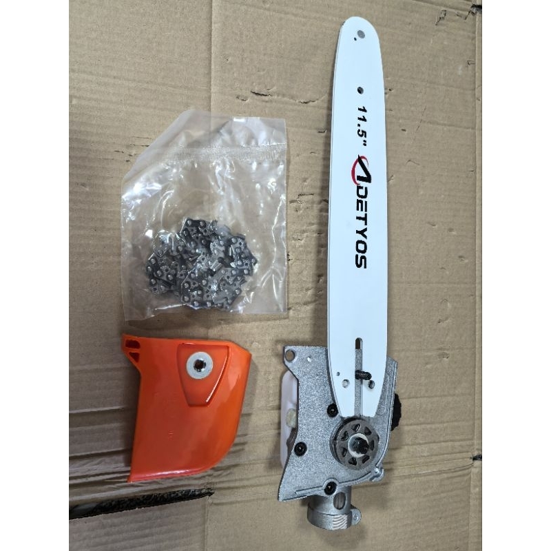 D63 หัวบาร์โซ่ หัวบาร์เลื่อยโซ่ สำหรับต่อเครื่องตัดหญ้า เลื่อยตัดกิ่งไม้ เลื่อยโซ่ บาร์โซ่ ขนาด 11.5 นิ้ว 28 มิล 9ฟัน