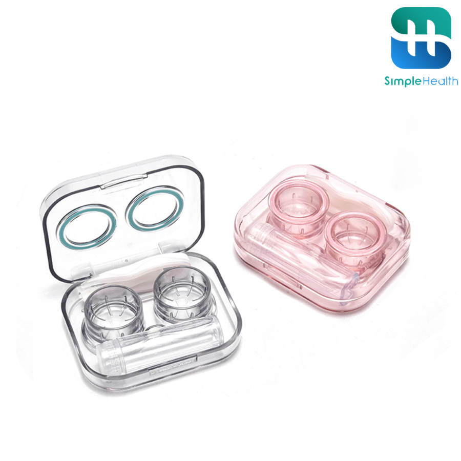 Simple Health ตลับคอนแทคเลนส์ กล่องใส่คอนแทคเลนส์ Contact lens Box Set พร้อมอุปกรณ์ ใช้งานง่าย