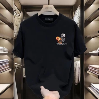 เสื้อยืดคอกลม oversize สกรีนหน้าหลัง ลาย "BEAR VID" เนื้อผ้าเกรดพรีเมียม ใส่สบาย ส่ได้ทั้งชายเเละหญิง