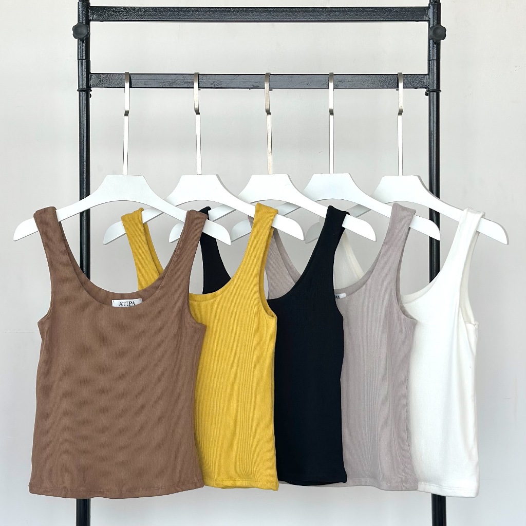 Atipashop - CAELI TANK TOP เสื้อกล้าม ผ้าร่อง สองชั้น