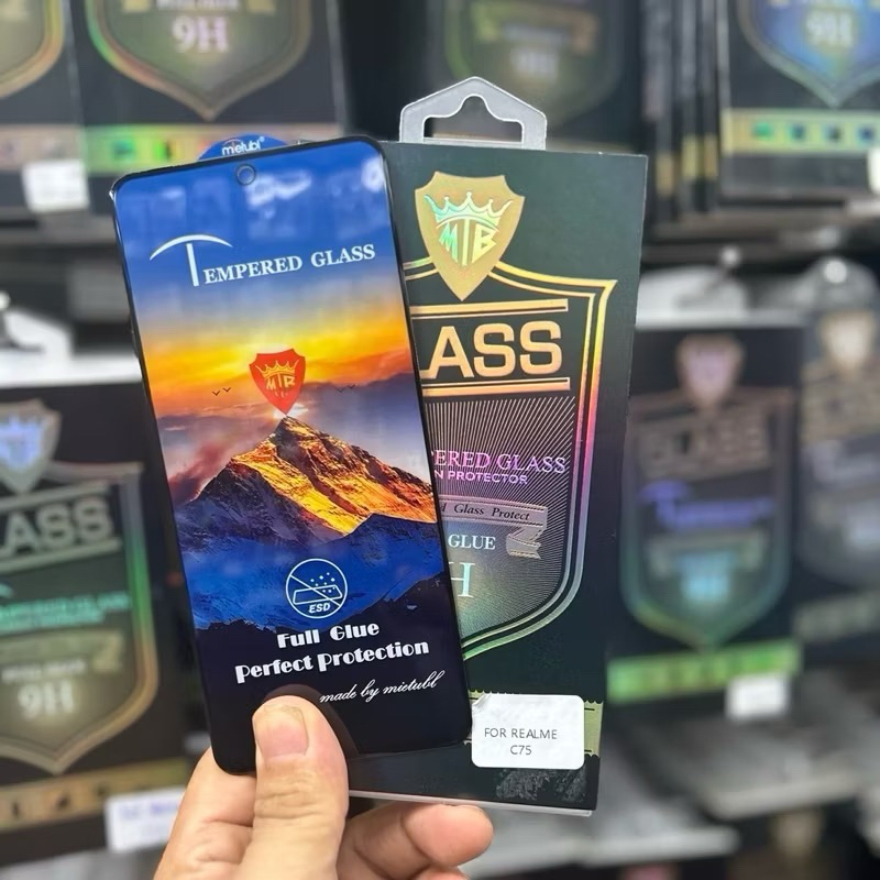ฟิล์มกระจกนิรภัยแบบเต็มจอ สำหรับรุ่น Realme C75/Realme C67 C65 C63 C61 !ตรงรุ่น! ฟิล์มกระจกนิรภัยกัน