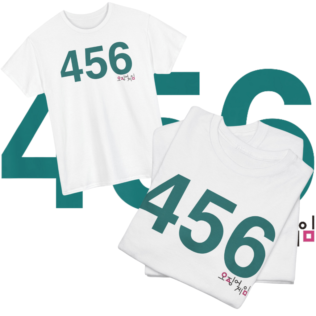 เสื้อยืด ผู้เล่นหมายเลข 456 Squid Game (Cotton 100%)