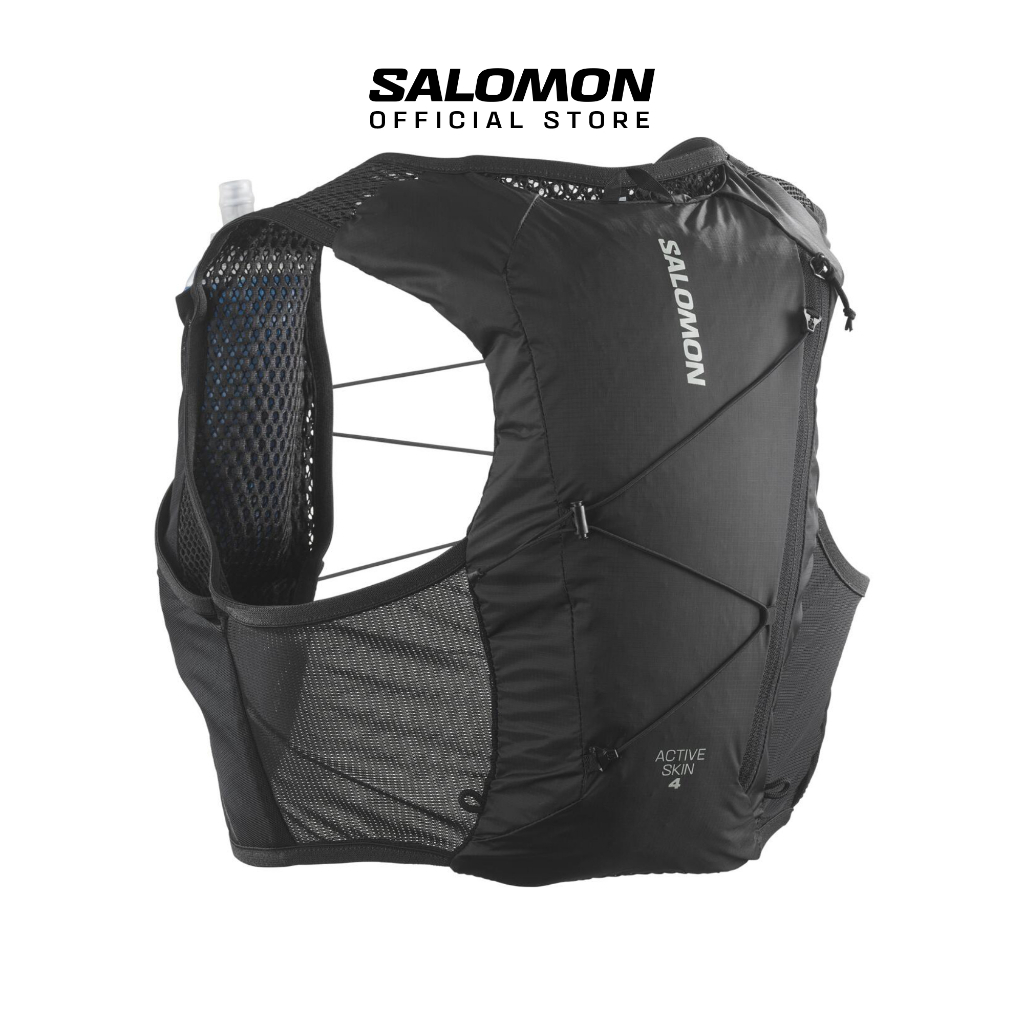SALOMON ACTIVE SKIN 4 SET Unisex Running Vest เป้น้ำวิ่งเทรล + ขวดน้ำนิ่ม 500ml x 2 ขวด Official Store