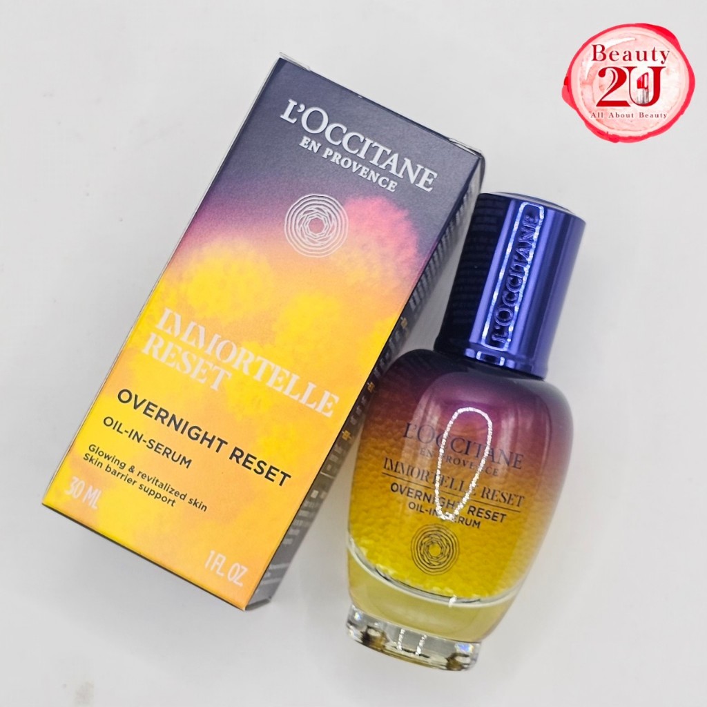 (ของแท้ ป้ายไทย) L'Occitane Immortelle Overnight Reset Oil In Serum 30ml