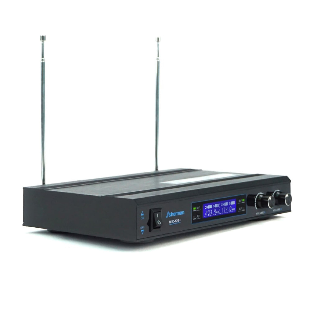 Sherman MIC-120+ Wireless Microphone Black ไมโครโฟนไร้สาย (แบบคู่)