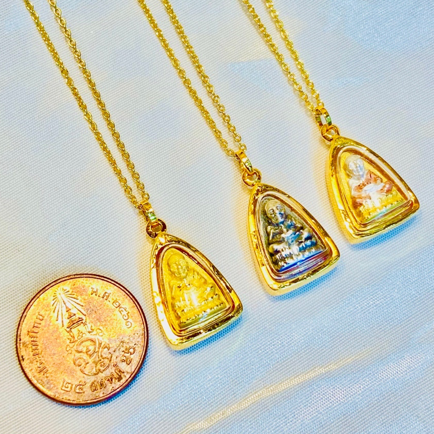 จี้หลวงปู่ทวด กรอบทอง 75%(18k) มีใบประกัน KPTGOLD