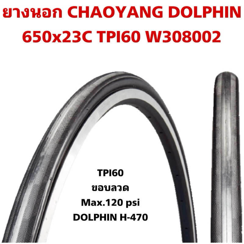 ยางนอก CHAOYANG DOLPHIN 650x23C TPI60 W308002