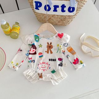 NT Baby - 091 (สินค้าพร้อมส่ง) ชุดว่ายน้ำเด็กแขนยาวลายการ์ตู…
