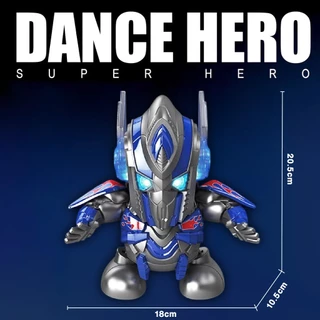 ตัวเต้นฮีโร่ มีเสียง มีไฟ Dance Hero ตุ๊กตาหุ่นยนต์เต้นได้ ใส่ถ่าน ฮีโร่เต้นได้ ของเล่นสำหรับเด็ก
