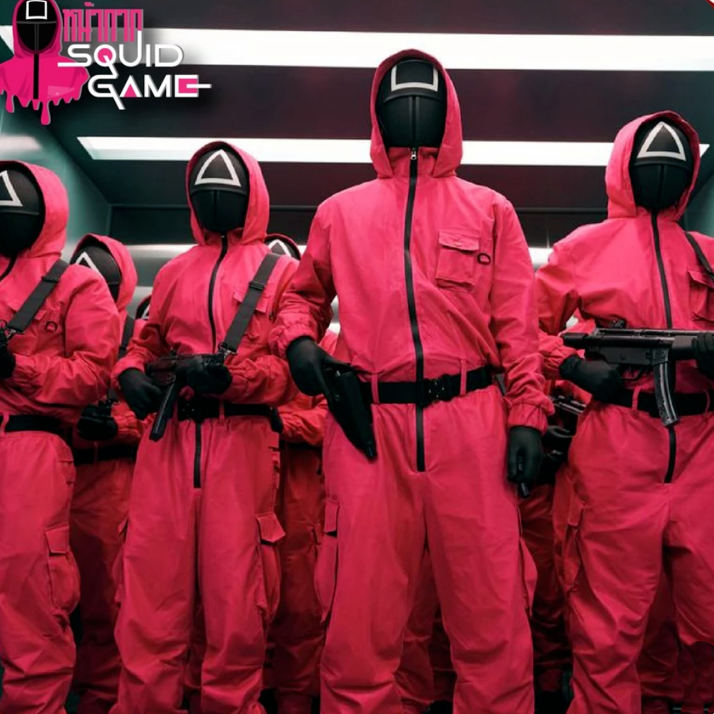 🔥ราคาถูก SOLDIER SQUID GAME MASK หน้ากากสควิดเกมส์ เล่นลุ้นตาย หน้ากากครอสเพลย์ วงกลม FRONT MAN