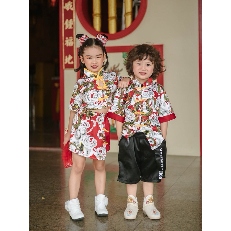 พร้อมส่ง ชุดตรุษจีนเด็ก ชุดตรุษจีนเด็กผู้หญิง ชุดตรุษจีนเด็กผู้ชาย