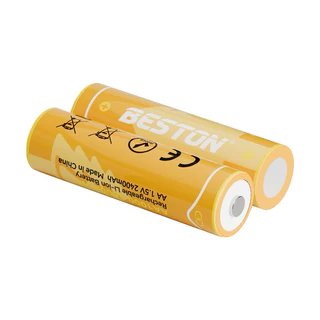 ถ่านชาร์จ AA Beston 1.5V Li-ion 3600mWh แบตเตอรี่ลิเธียมแบบชาร์จไฟได้ จำนวน 4 ก้อน