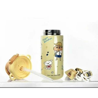 แก้วshinchan 480ml สแตนเลส กระติกน้ำลายชินจัง ชินจัง แก้วเก็บความเย็น ขวดน้ำ มีสายสะพาย เก็บความเย็น