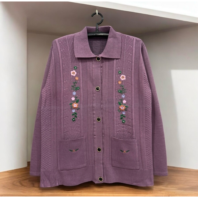 อาม่า-09เสื้อกันหนาวคนแก่ผ้านิ่มใส่สบาย