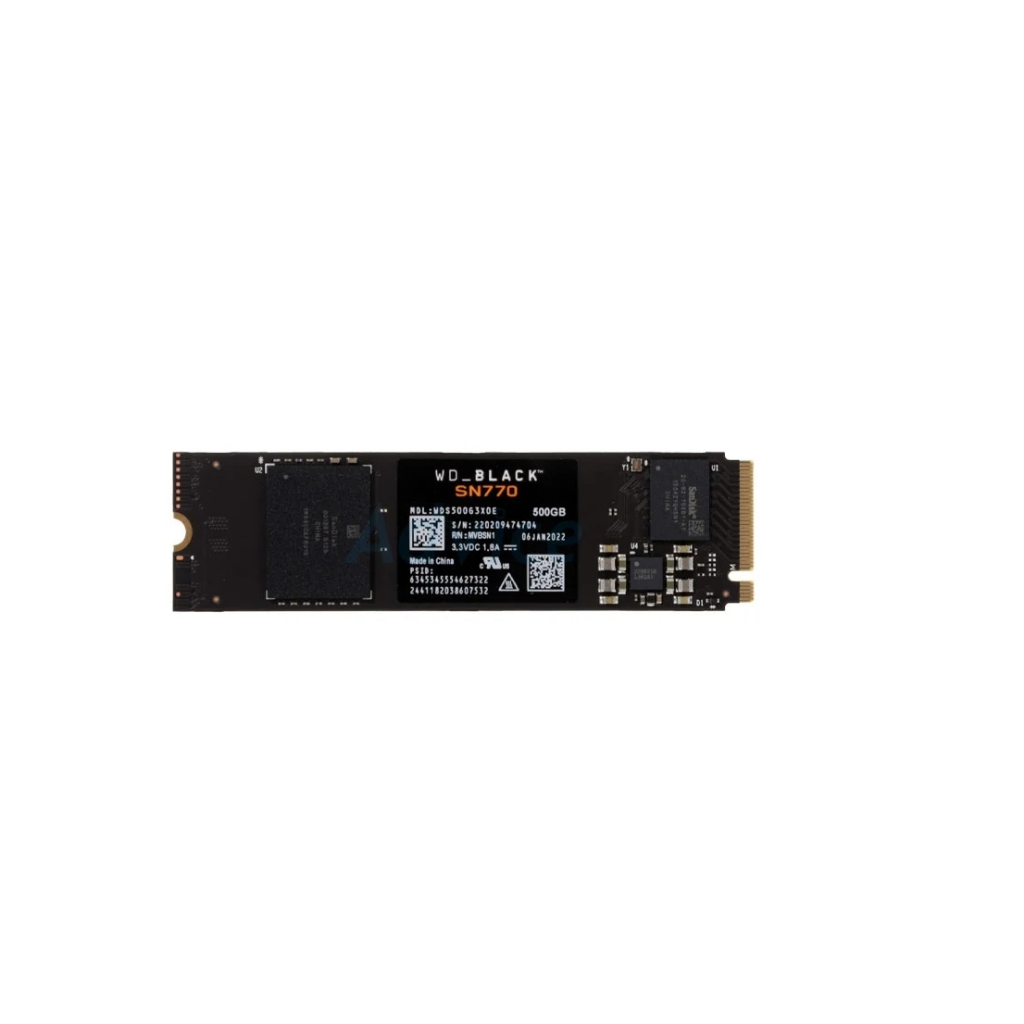 500 GB SSD M.2 PCIe 4.0 WD BLACK SN770 (WDS500G3X0E) NVMe
