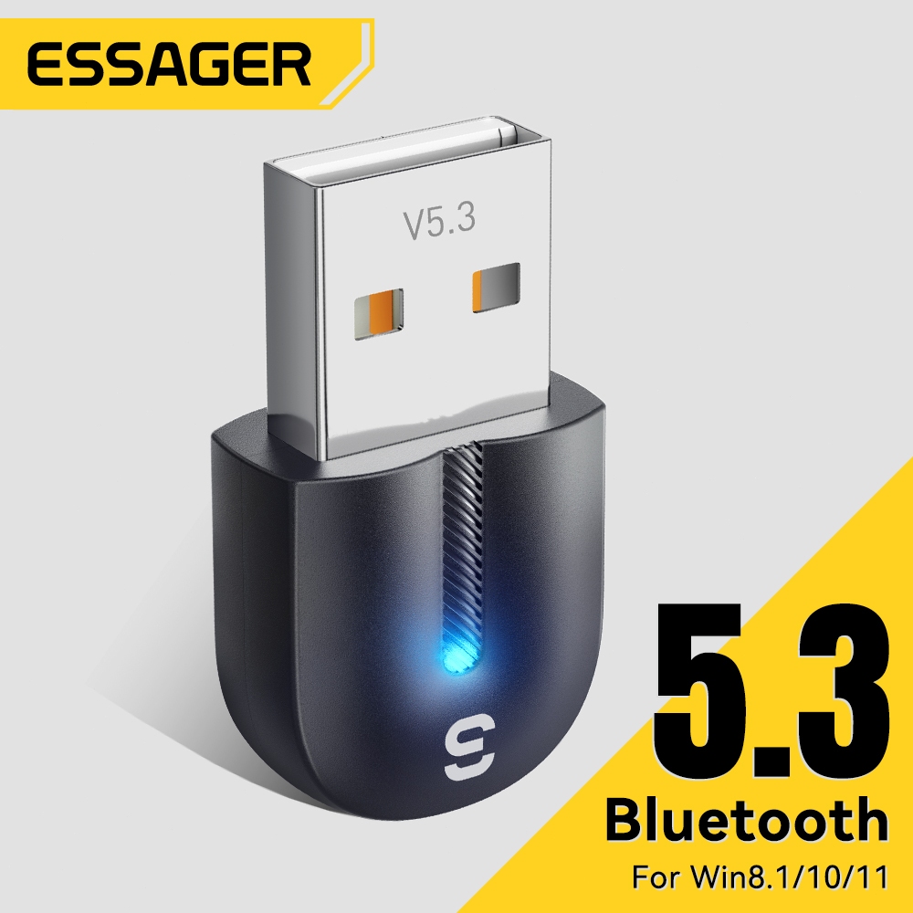 Essager 5.3 อะแดปเตอร์บลูทูธพกพา For Win8.1/10/11